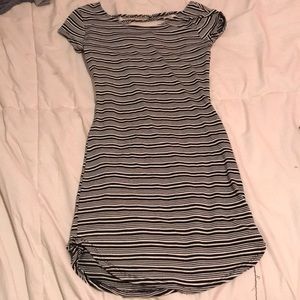 Black & White Stripped Tight, Short Dress